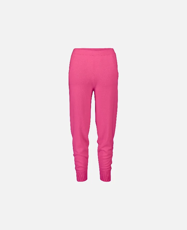 Hose aus Cashmere in Rose