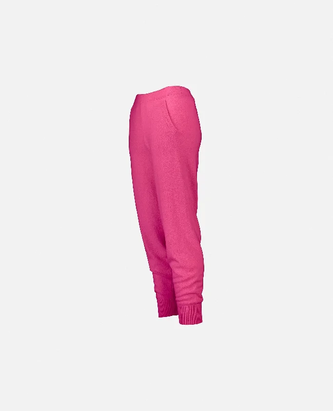 Hose aus Cashmere in Rose