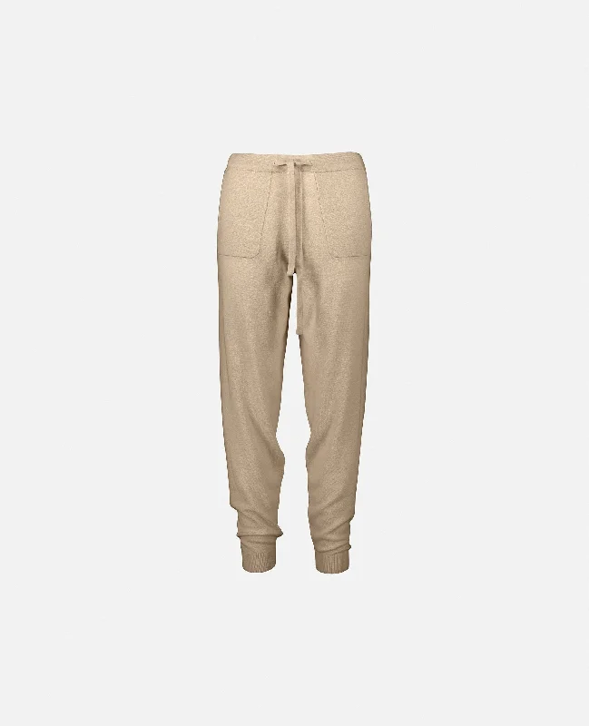 Hose aus Cashmere-Mischung in Beige