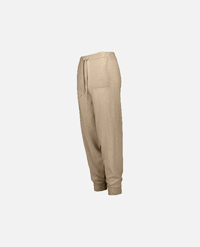 Hose aus Cashmere-Mischung in Beige