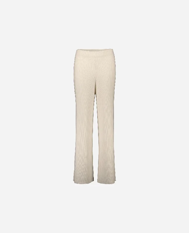 Hose aus Cashmere in Creme