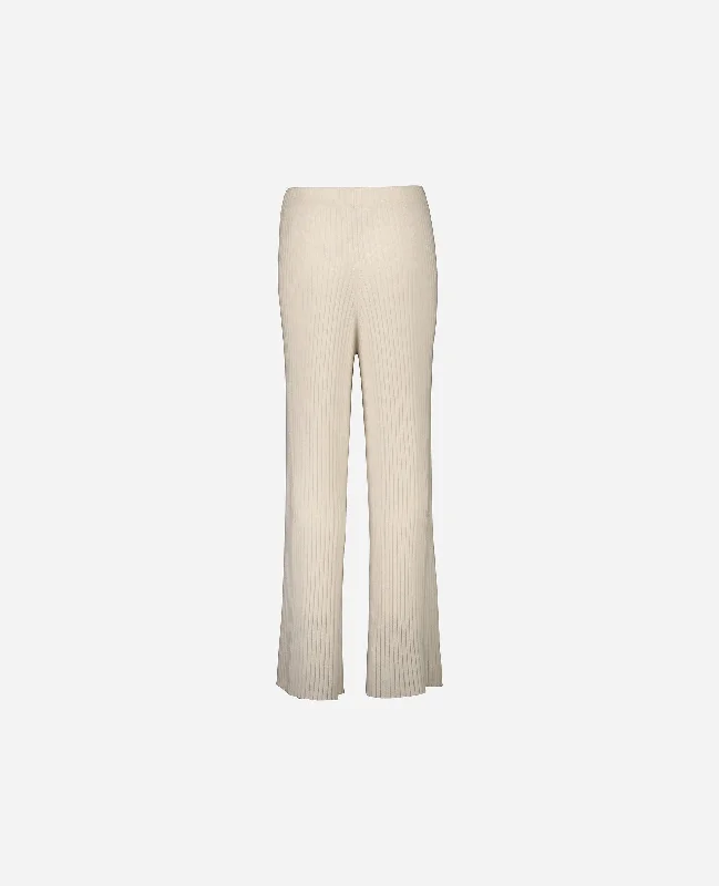 Hose aus Cashmere in Creme