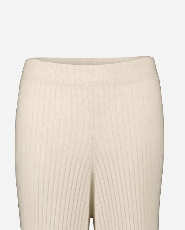 Hose aus Cashmere in Creme