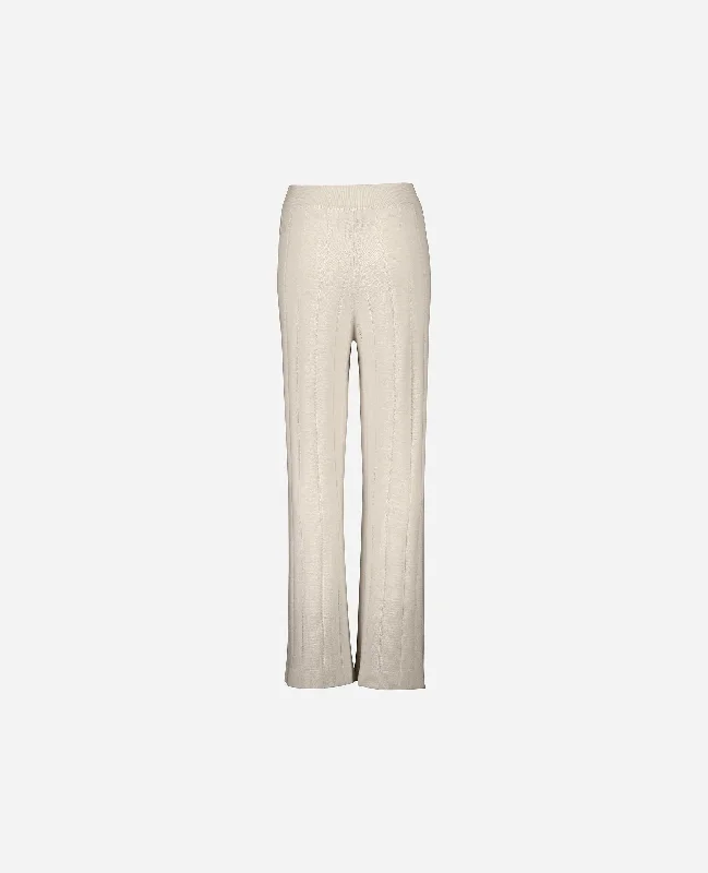 Hose aus Cashmere-Mischung in Creme