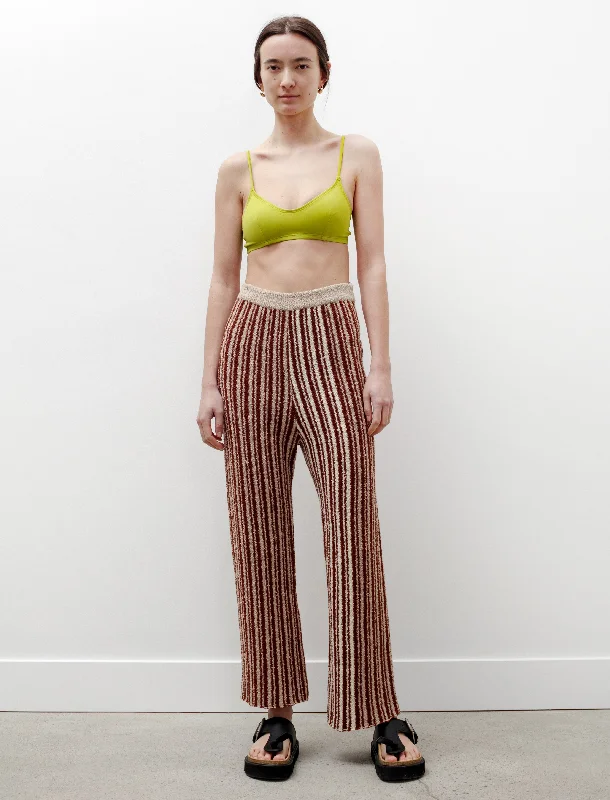 Jordiz Knit Pants Chocolate Stripe