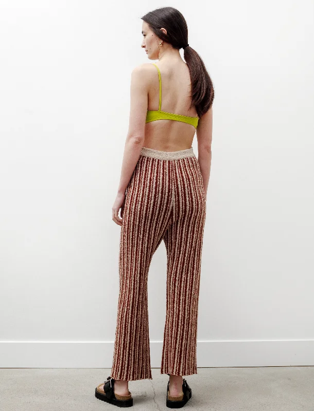 Jordiz Knit Pants Chocolate Stripe