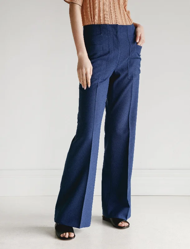 Portia Trousers Workwear Blue