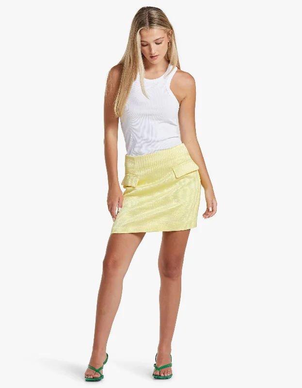 The Emerson Skirt - Pastel Yellow