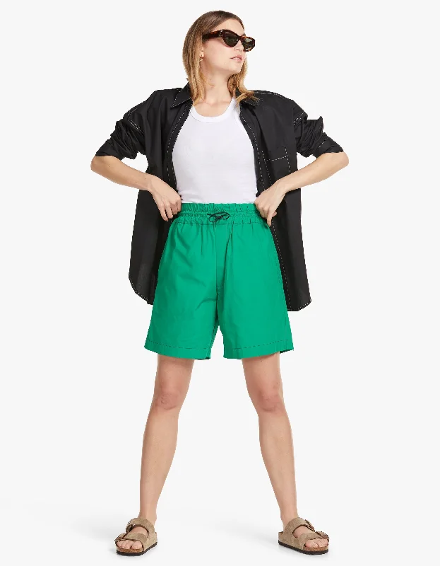 Athletic Poplin Short - Emerald