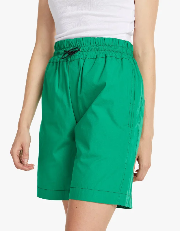 Athletic Poplin Short - Emerald