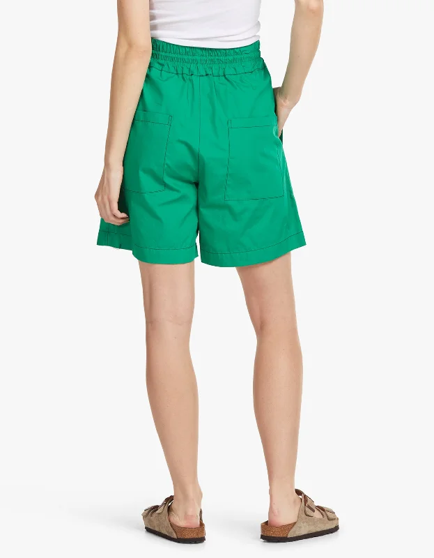 Athletic Poplin Short - Emerald