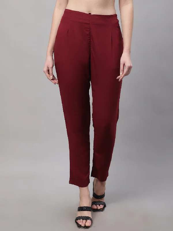 Cantabil Women Wine Pant