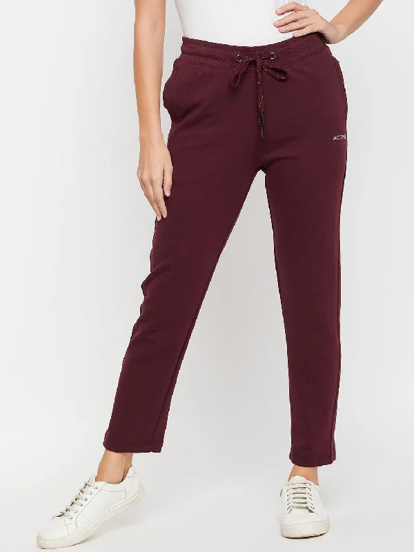 Cantabil Women Wine Running Trackpant