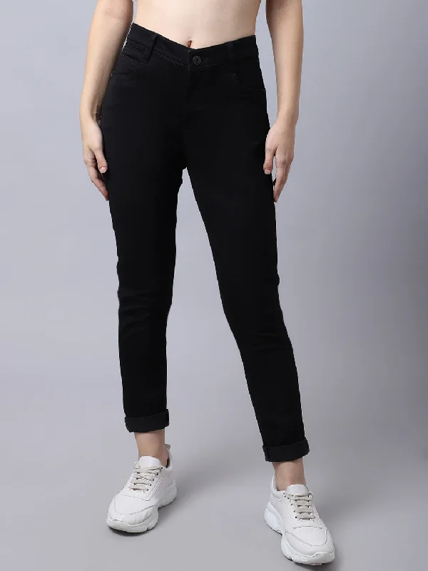 Cantabil Women's Black Denim