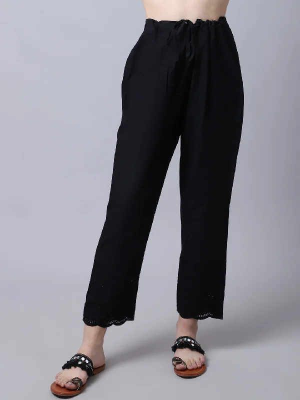 Cantabil Women's Black Ethnic Pant