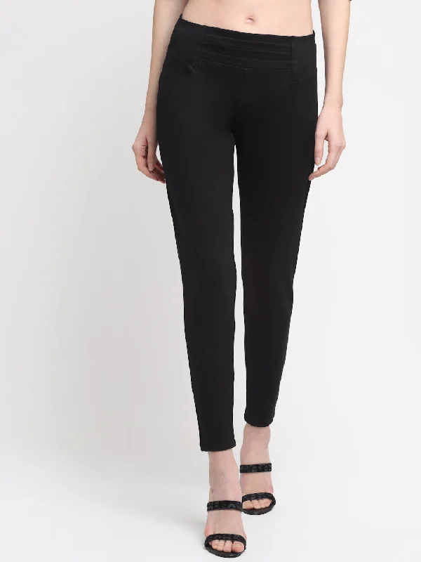 Cantabil Women's Black Jeggings