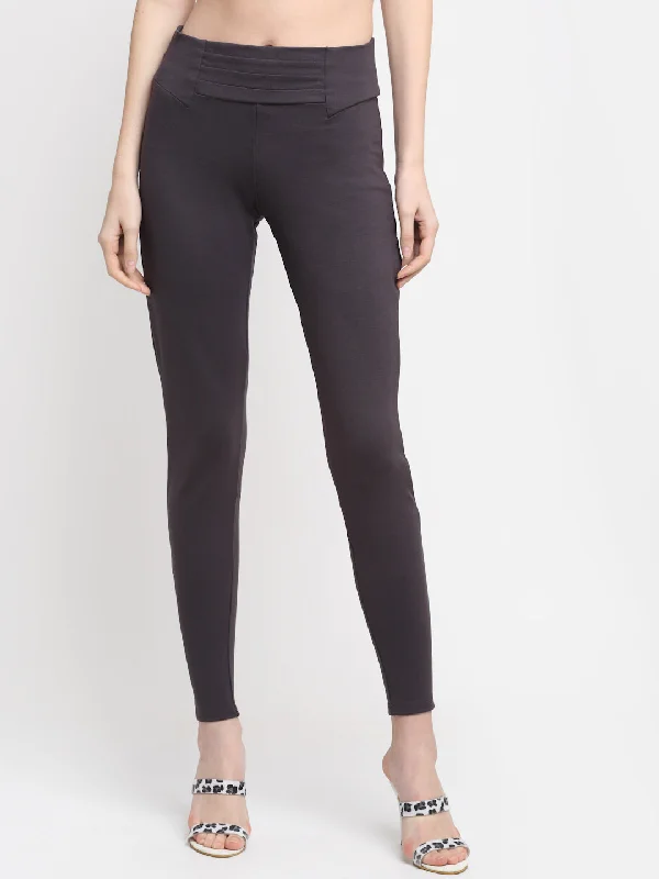 Cantabil Women's Charcoal Jeggings