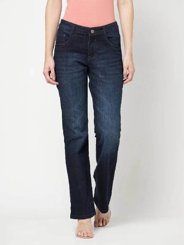 Cantabil Women's Dark Carbon Blue Denim