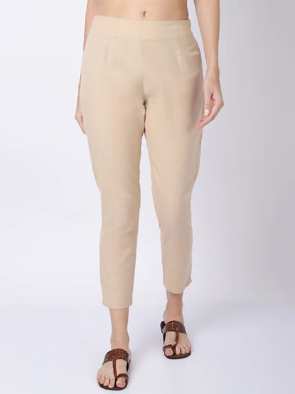 Cantabil Women's Ethnic Beige Pant