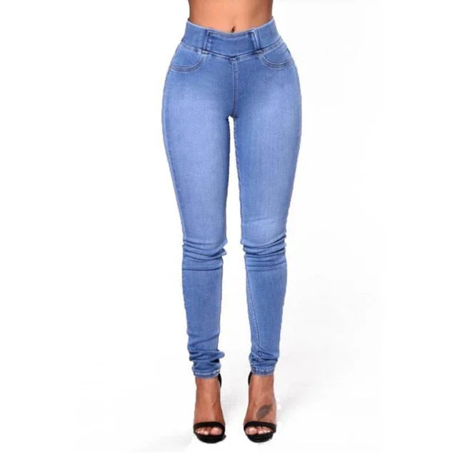 Fashion Women Jeans Plus Size Casual high waist summer Autumn Pant Slim Stretch Cotton Denim Trousers for Jeans woman