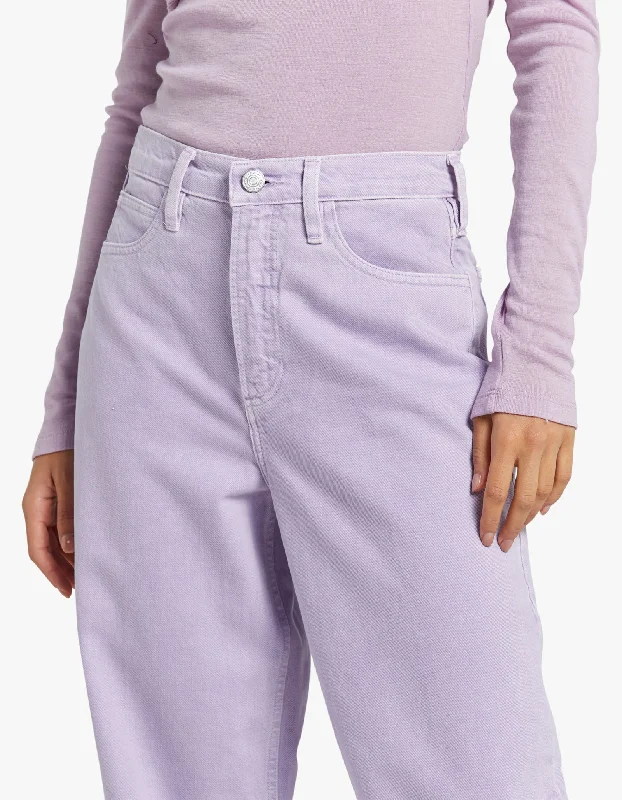 Le High N Tight Wide Leg Raw Aw - Washed Lilac