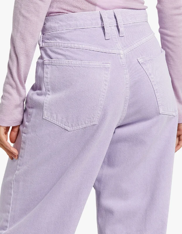 Le High N Tight Wide Leg Raw Aw - Washed Lilac