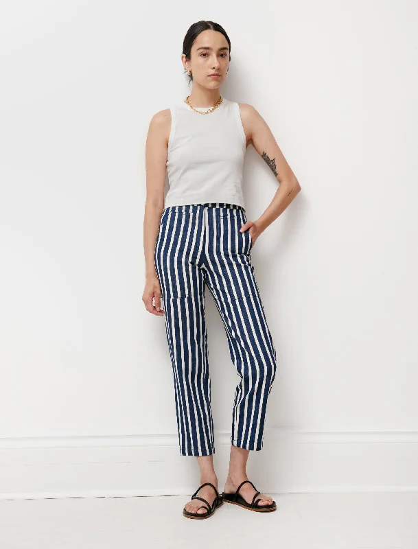 Patch Pocket Striped Jeans