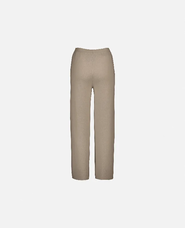 Hose aus Cashmere-Mischung in Beige - Lockerer Schnitt