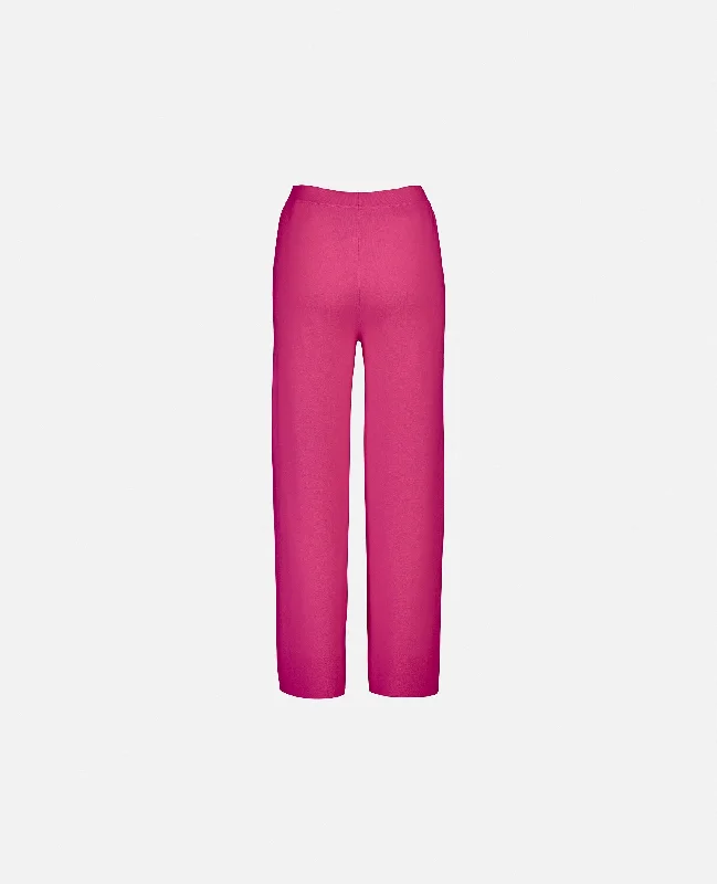 Hose aus Cashmere in Rose - Lockerer Schnitt