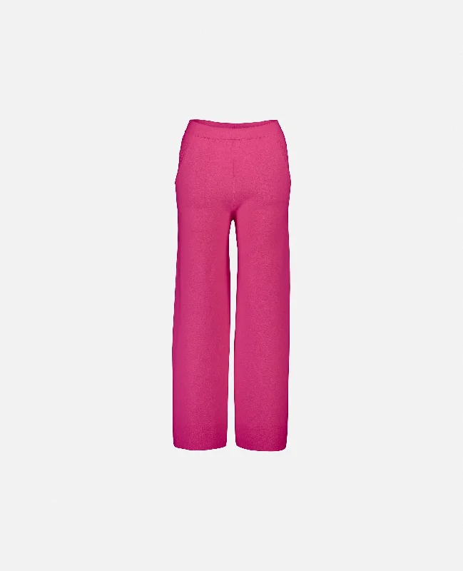 Hose aus Cashmere in Rose - Lockerer Schnitt