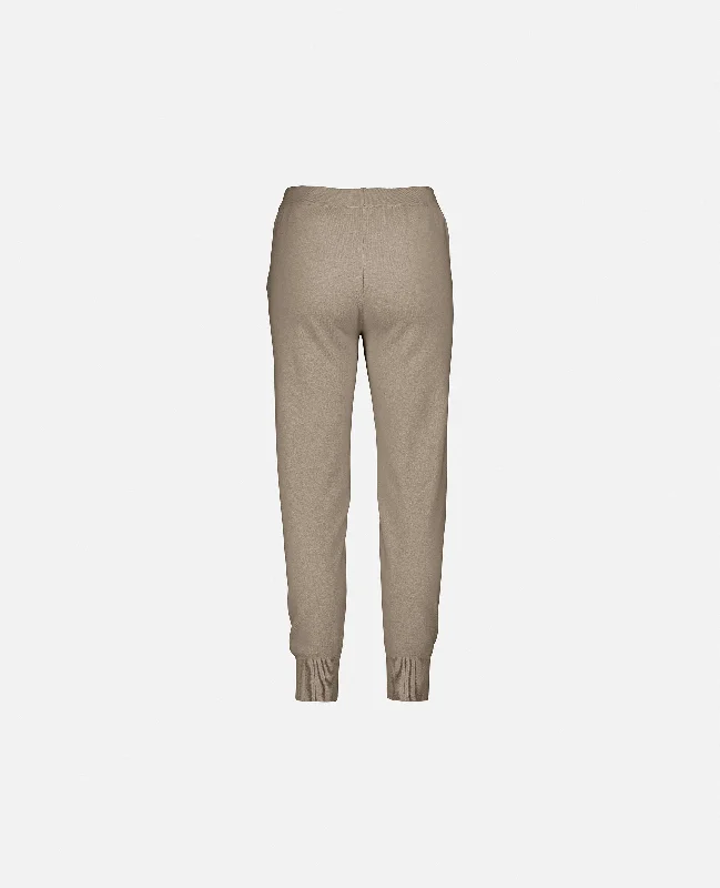 Hosen aus Cashmere in Beige - Lockerer Schnitt