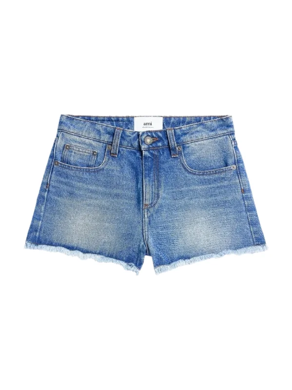 ami Paris Mini Short En Denim FSO104.DE0001