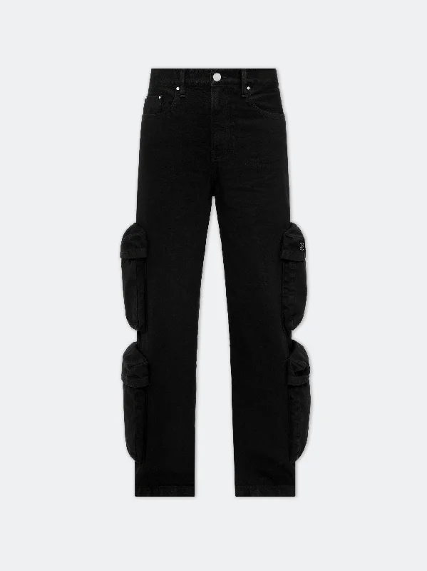 WOMEN - WOMEN'S BAGGY CARGO JEAN - Black OD