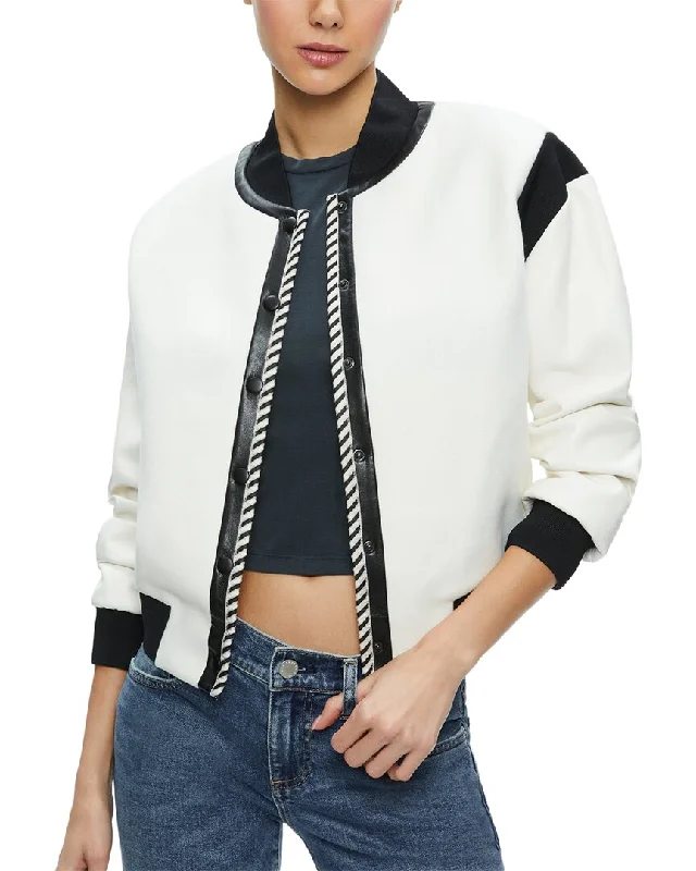 alice + olivia Keri Varsity Jacket