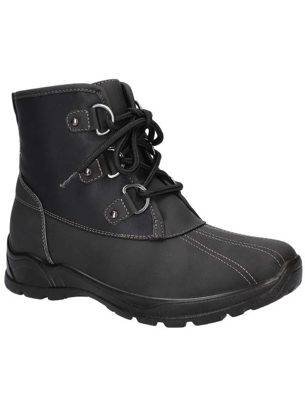 Arctic Womens Faux Leather Pull On Winter & Snow Boots