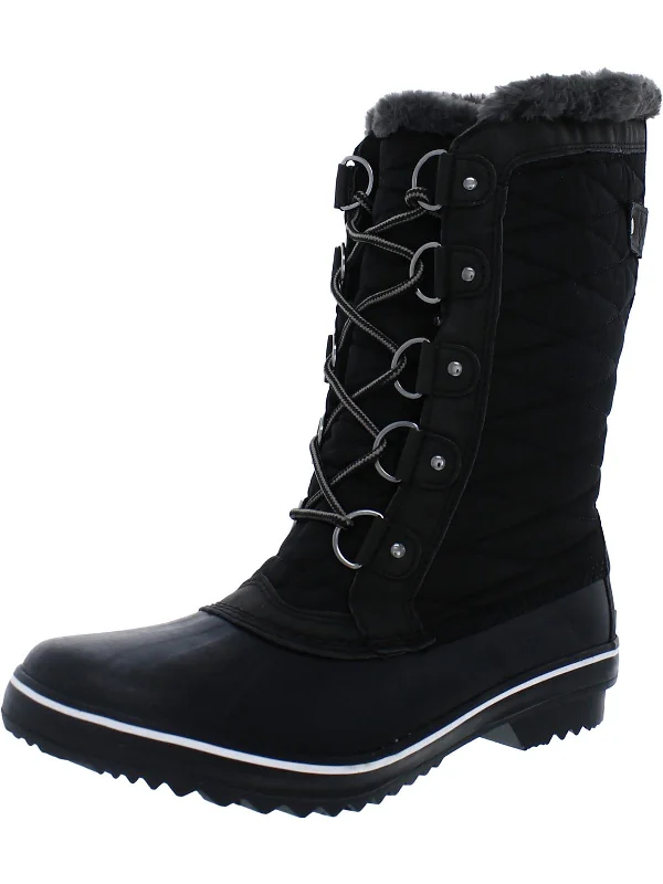 Chilly Womens Leather Mid Calf Winter & Snow Boots