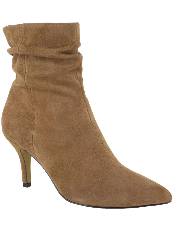 Danielle Womens Suede Heels Dress Boots