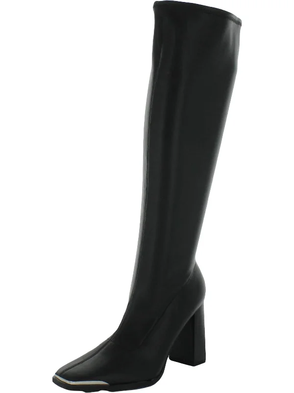 Haydin Womens Dressy Square Heel Knee-High Boots