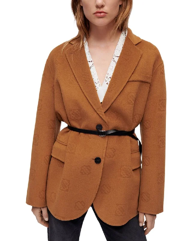 Maje Galarover Wool Coat