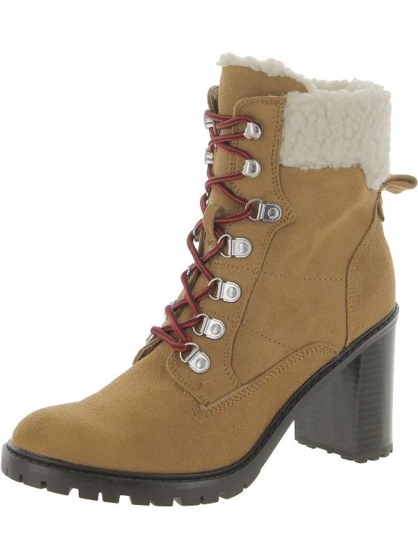 Peer 2 Womens Faux Suede Cold Weather Booties