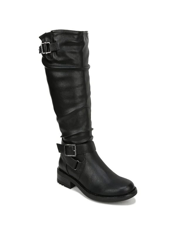 Sabina Womens Solid Block Heel Knee-High Boots