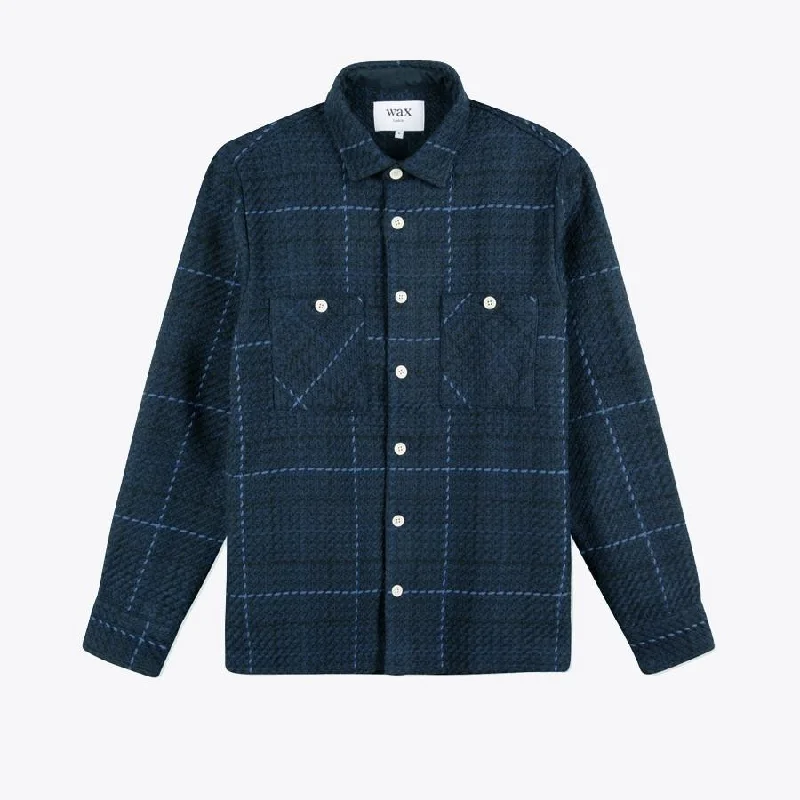 Whiting Overshirt (Blue Windowpane Twill)