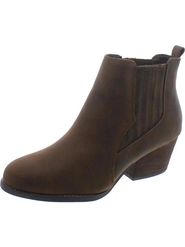 Womens Faux Leather Booties Ankle Boots