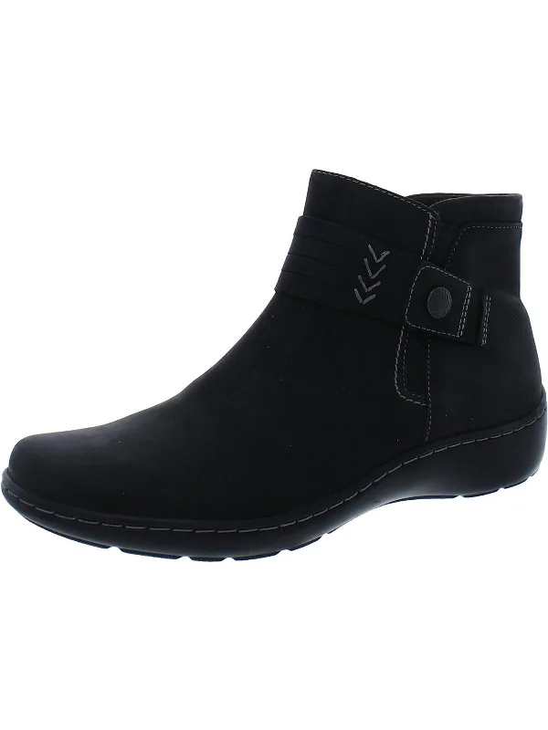 Womens Leather Ankle Booties