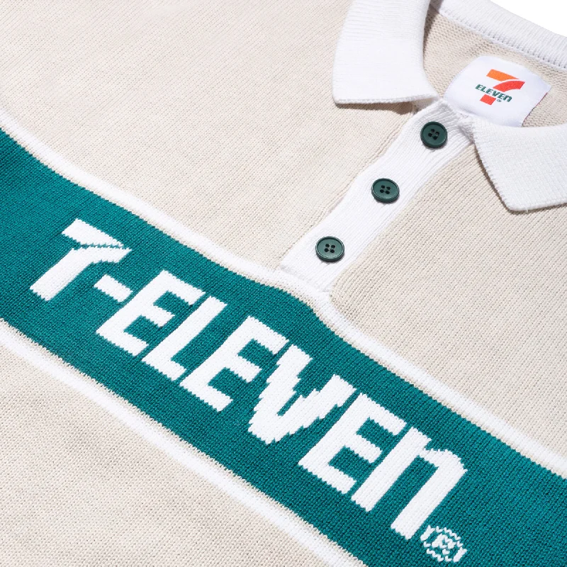 7-Eleven® Knitted Long Sleeve Polo