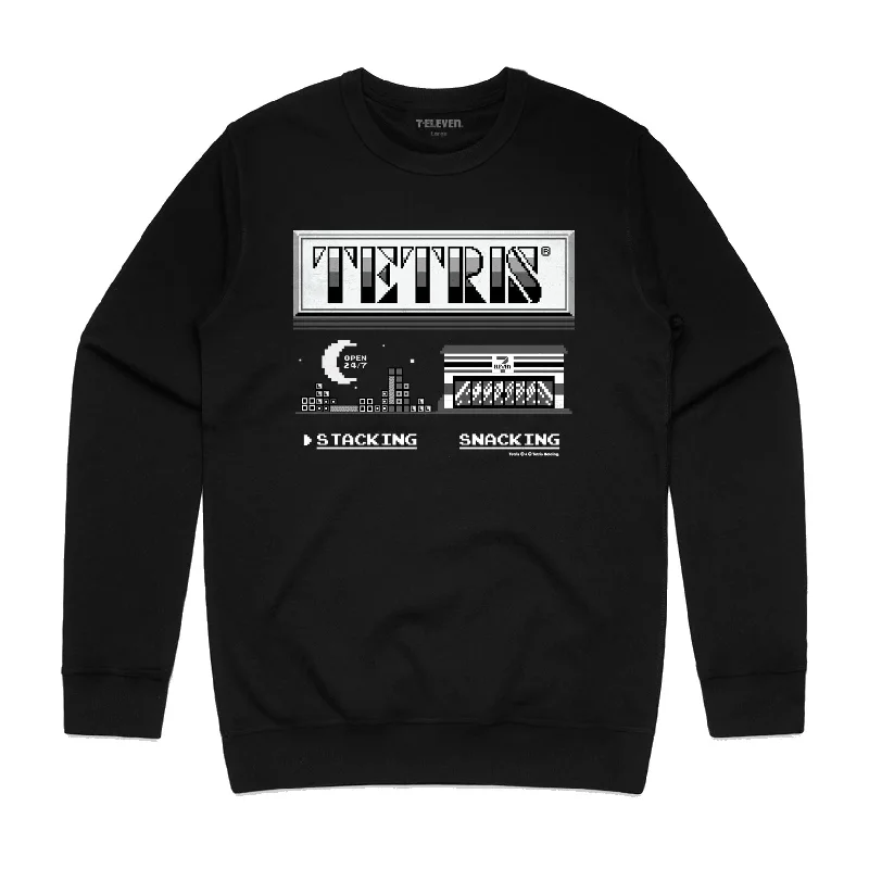 7-ELEVEn® + TETRIS® Monochrome Crewneck