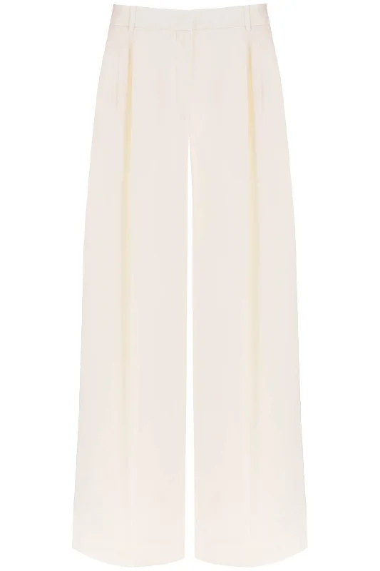 double pleated palazzo pants with 790676 QEAFI IVORY