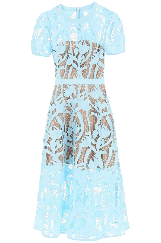 floral lace midi dress RS24 181M BL BLUE