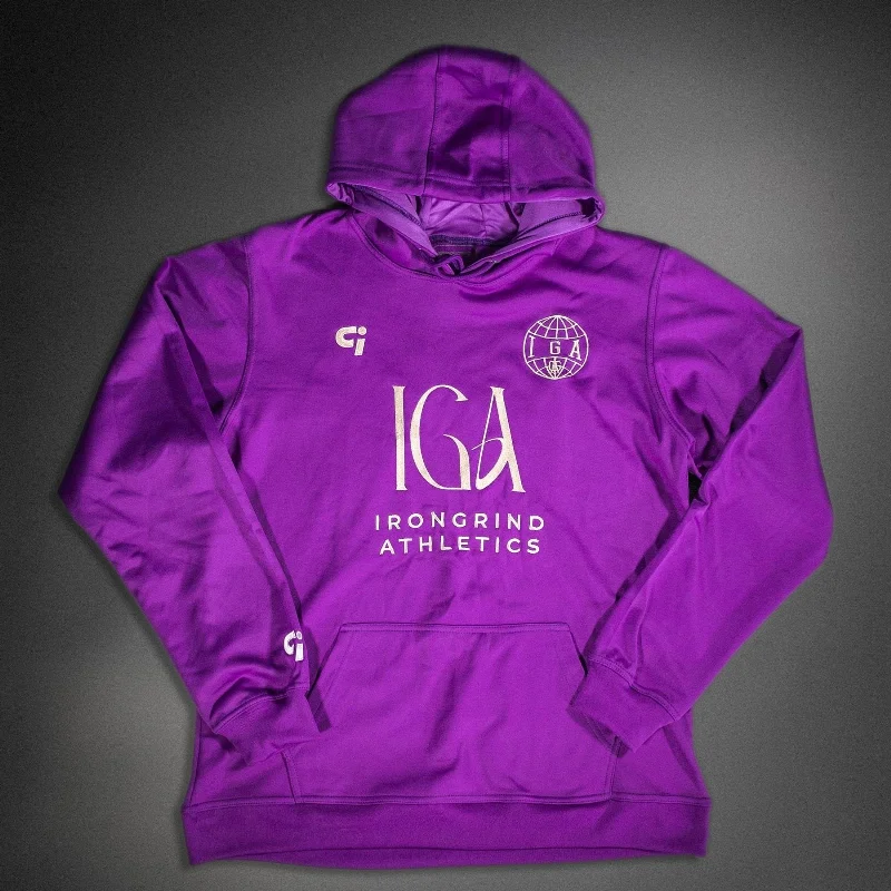 Invictus 'IGA' Purple Micro Fleece Embroidered Hoodie