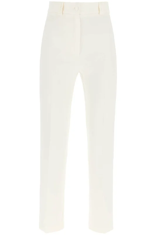 'loulou' cady trousers C223 LOPN CDY CREAM